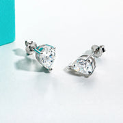 10K Gold Post Pear Cut Moissanite Stud Earrings.