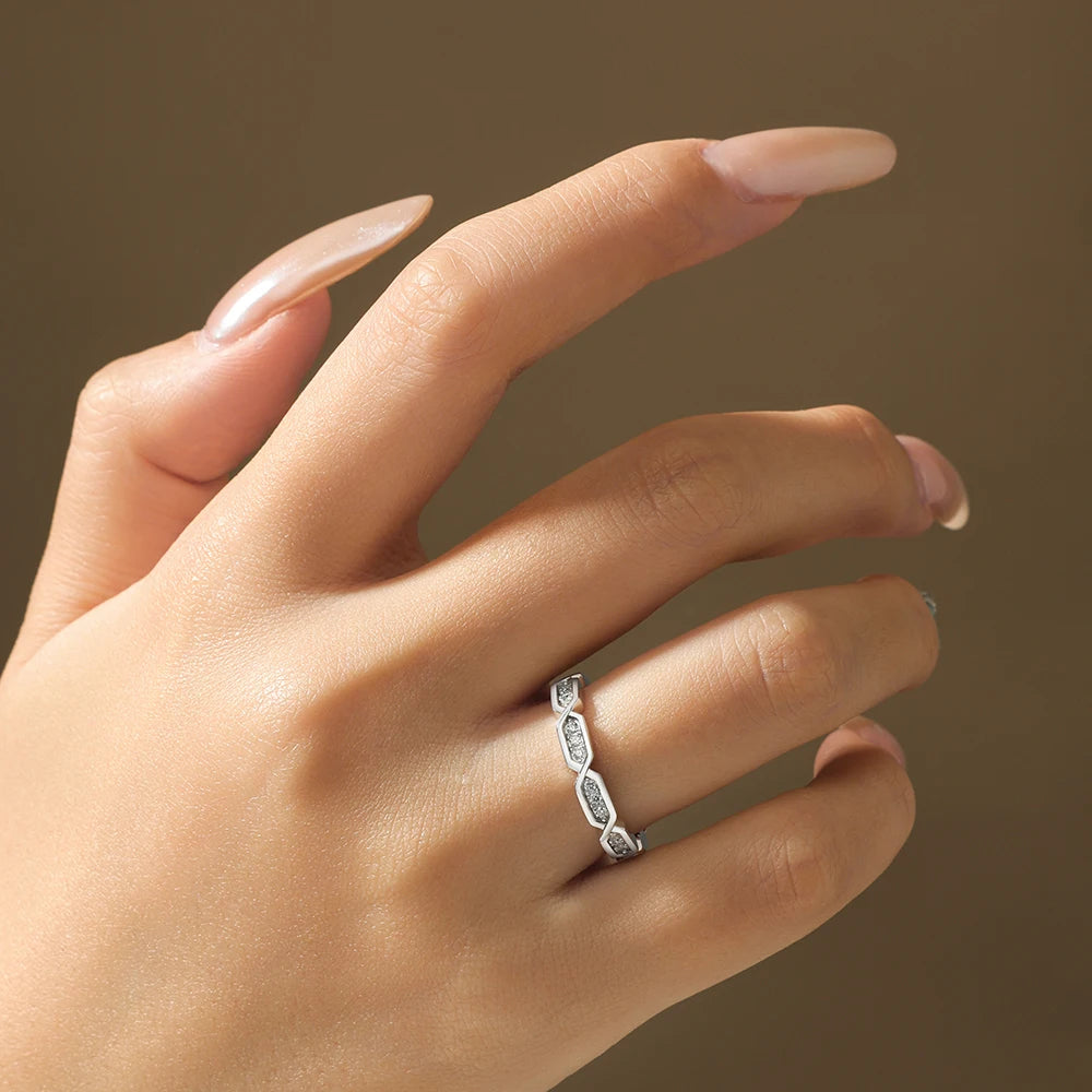 VVS1 D Color Eternal Moissanite Band Ring
