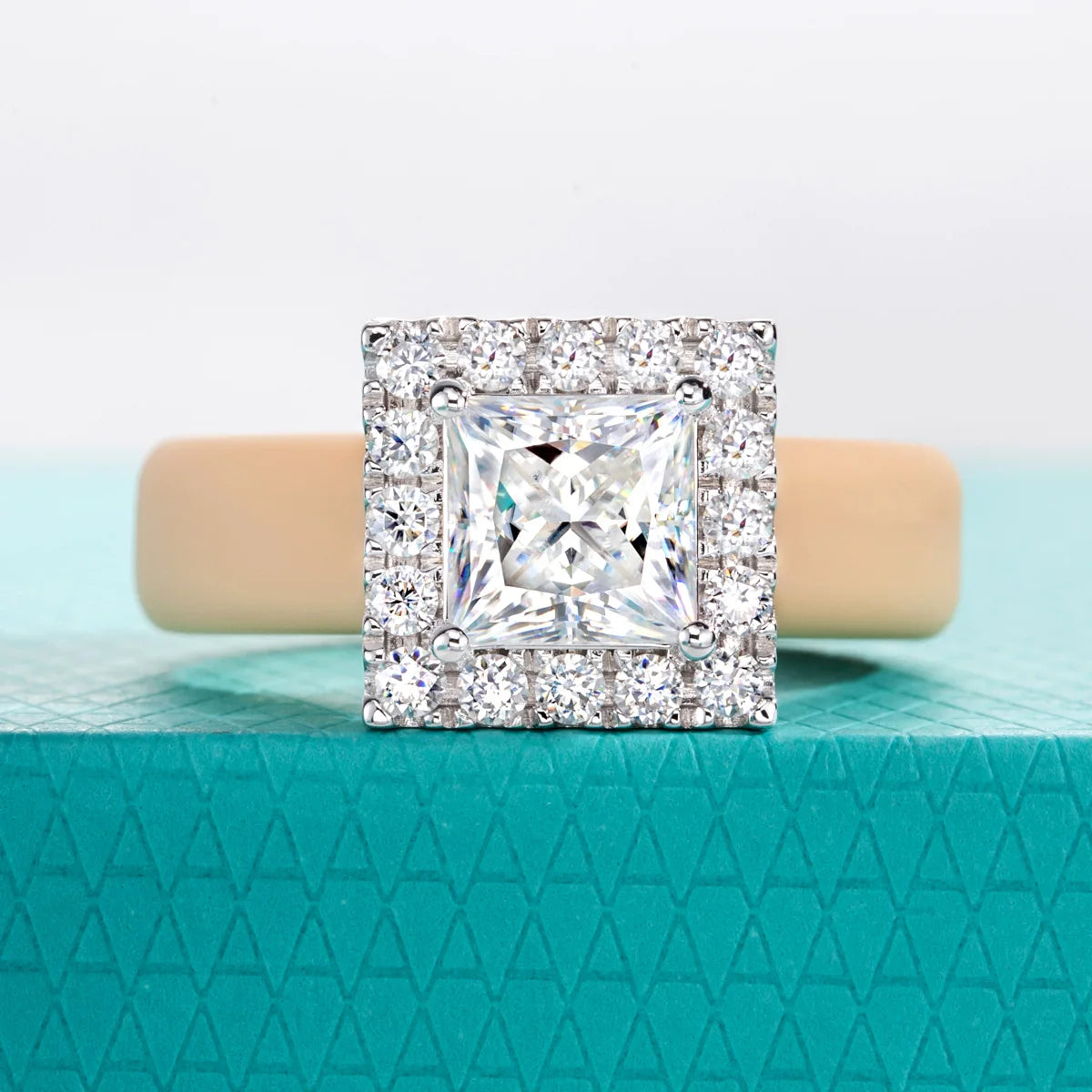 2 CT Princess Cut Moissanite Silicone Ring