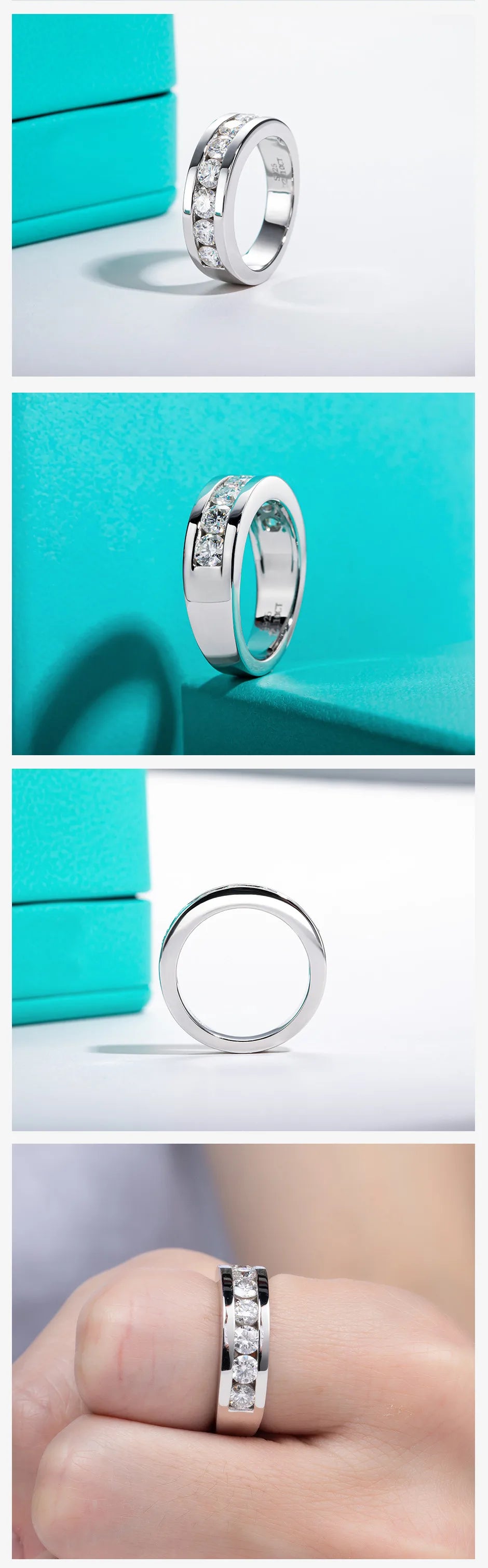 GK Moissanites 4mm Moissanite Wedding Band