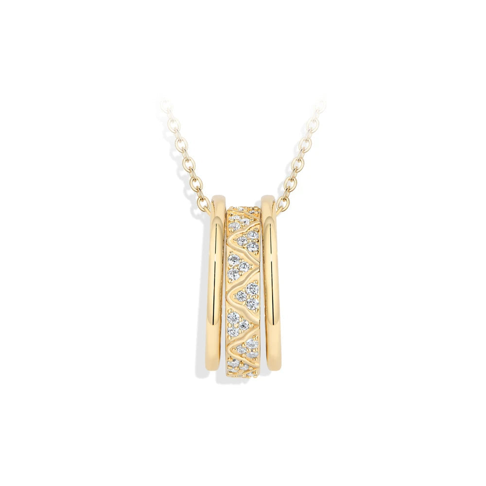 Three Circles Moissanite Necklace