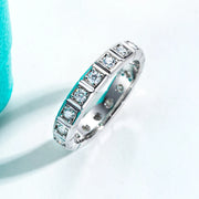 GK Moissanites 2.2mm D Color Moissanite Princess Eternity Band Ring