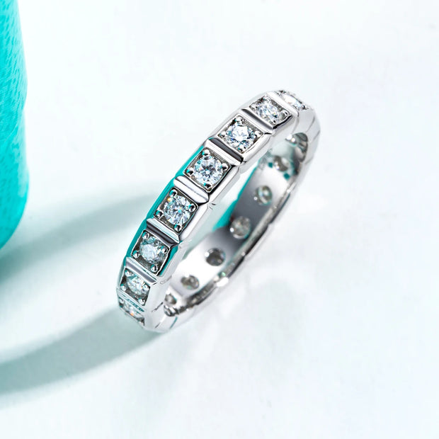 GK Moissanites 2.2mm D Color Moissanite Princess Eternity Band Ring