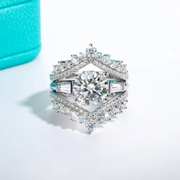 GK Moissanite 3ct Moissanite Engagement Ring.