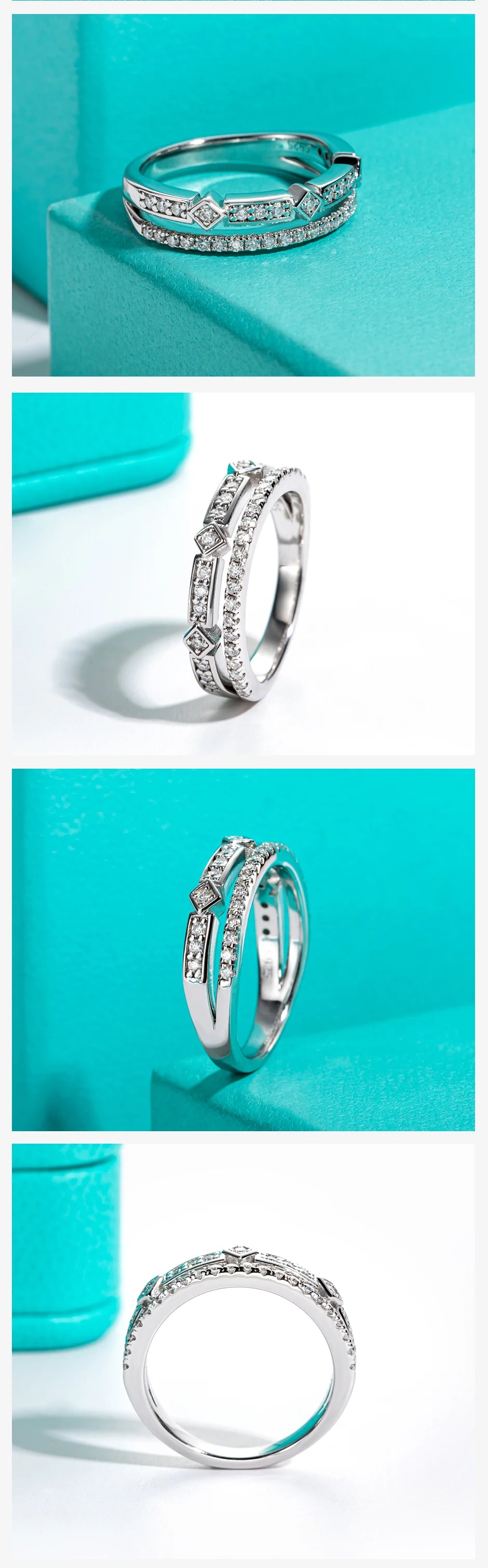 VVS1 D Color Moissanite Wedding Band