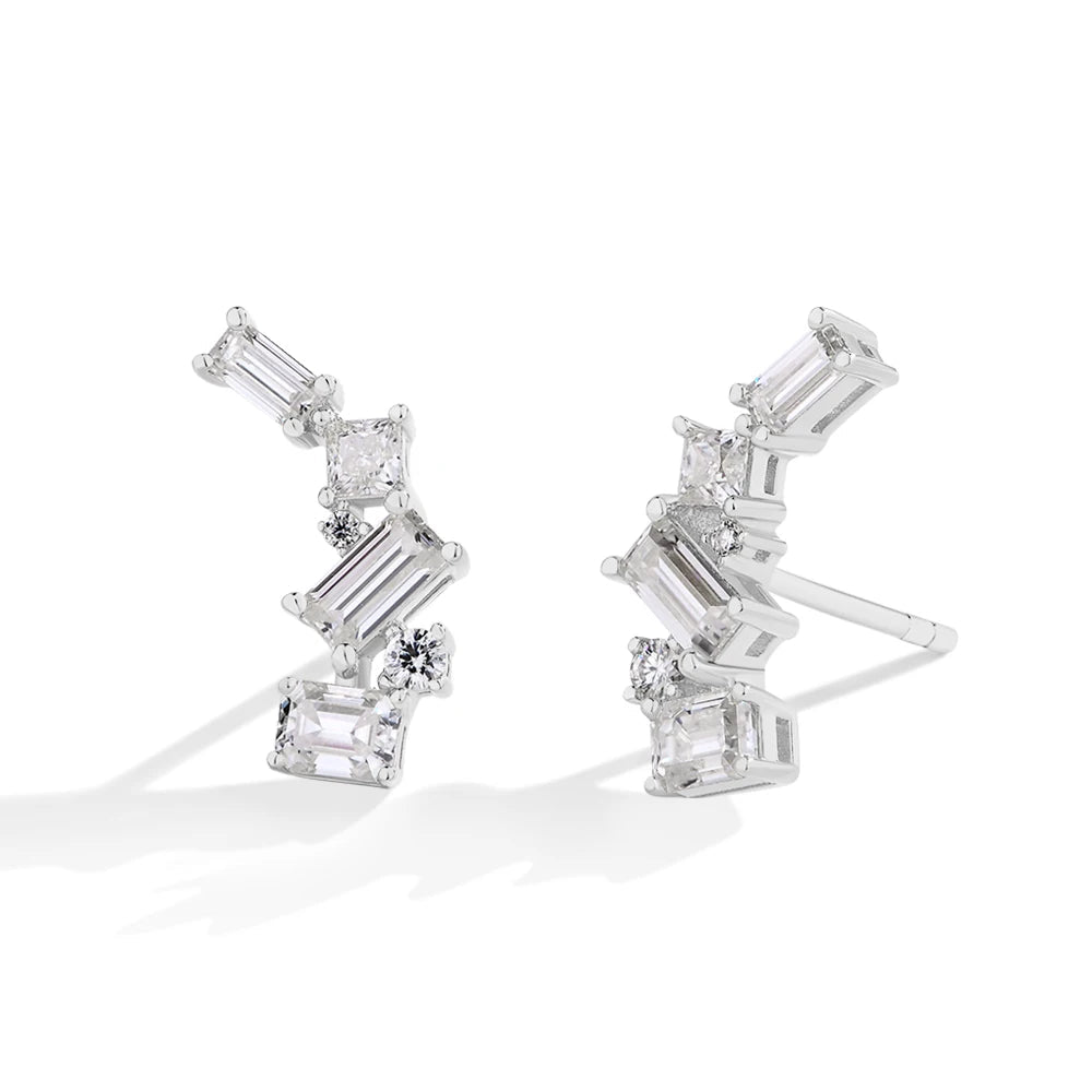 VVS1 D Color Geometric Moissanite Earrings