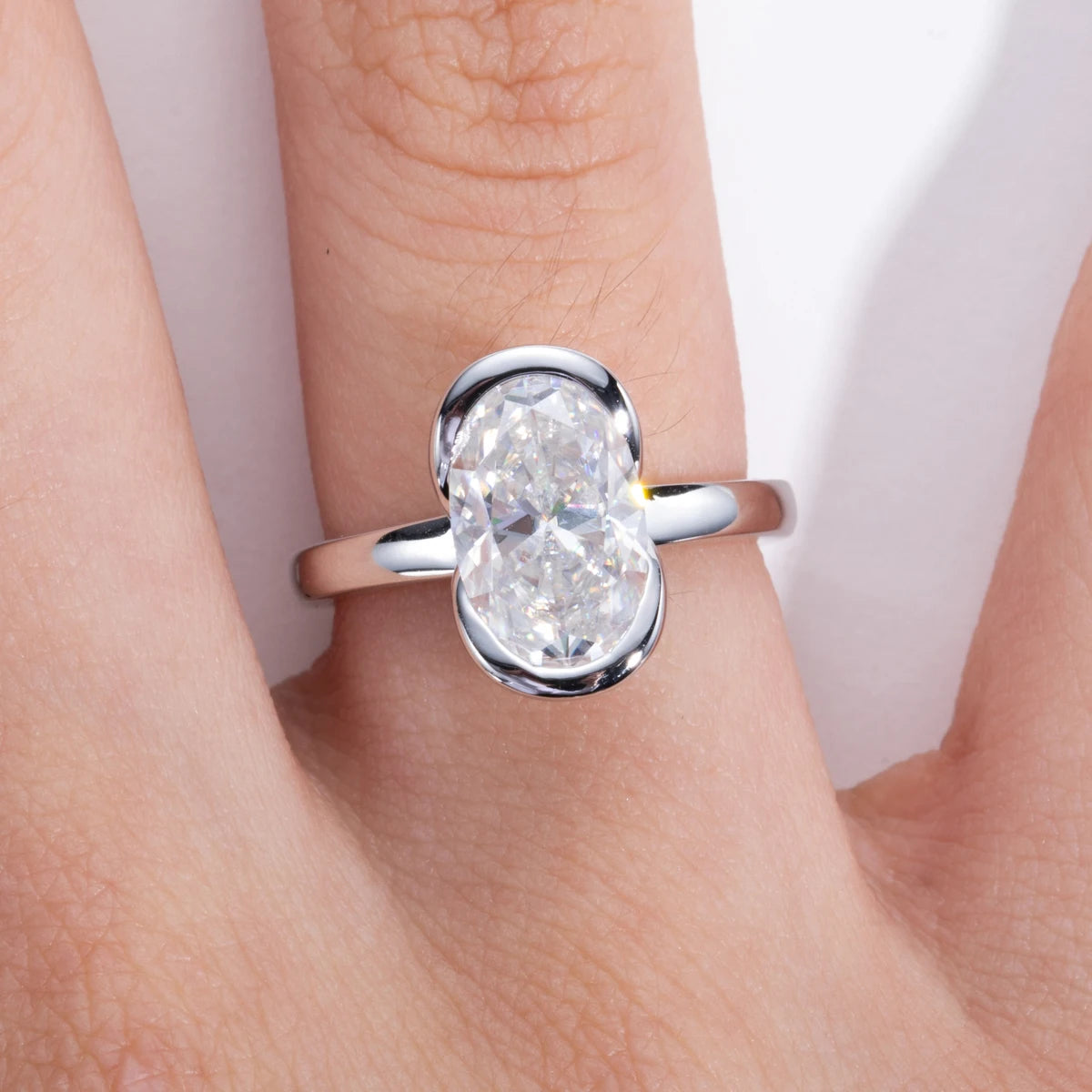 3 CT Oval Cut Moissanite Engagement Ring