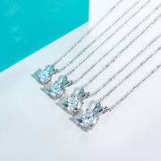 VVS1 D Color Cushion Cut Moissanite Pendant Necklace