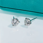 2cttw D Color Moissanite Diamond Stud Earrings.