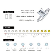 3.5CT VVS1 D Color Moissanite Engagement Ring | S925.