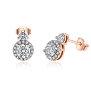 0.5CT VVS1 D Color Round Cut Moissanite Stud Earrings | S925.