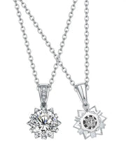 1.0-2.0 Carat Round Cut Moissanite Pendant Necklace.