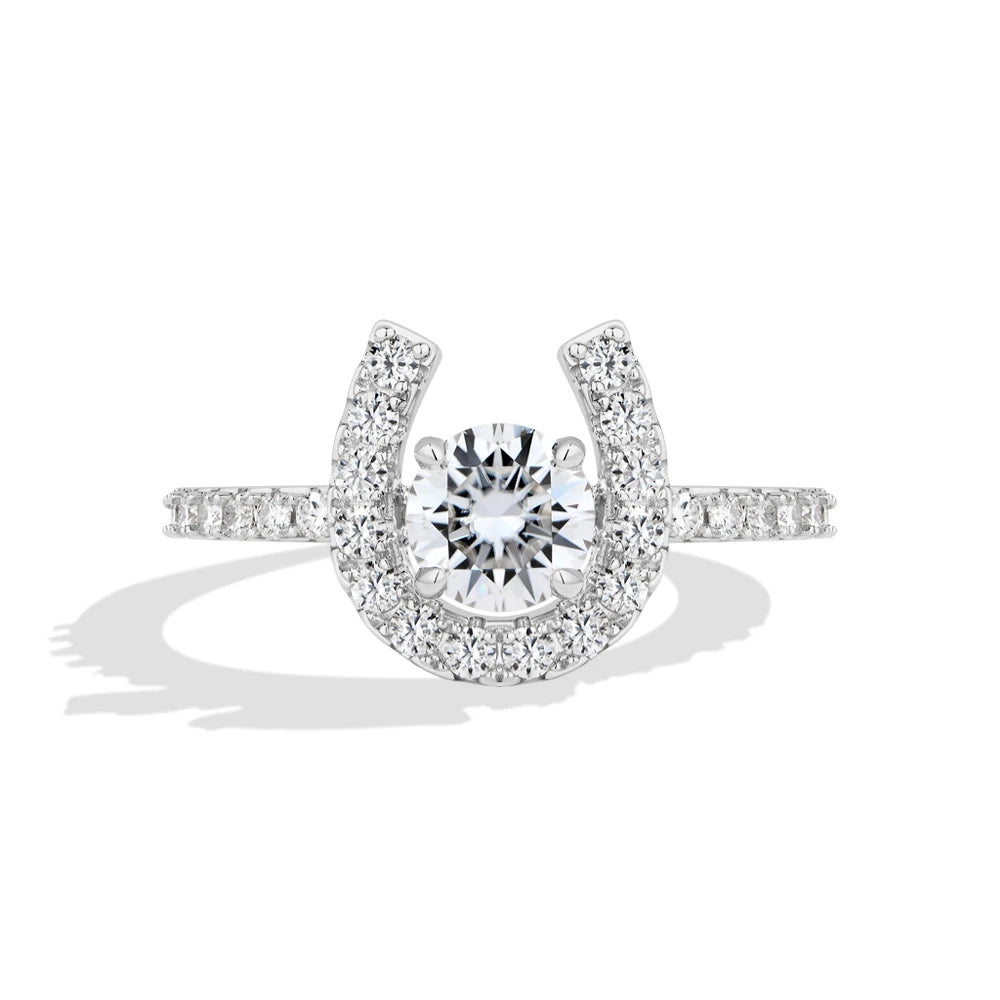 1.5 CTTW Round Cut Moissanite Ring