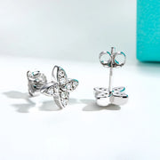 1.5mm D Color Moissanite Cross Stud Earrings.