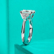 GK Moissanites 3ct Radiant Cut D Color Moissanite Engagement Ring