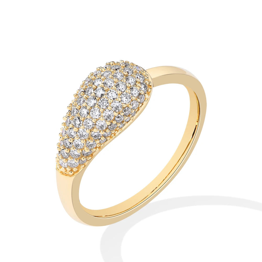 Pear-Shaped Multi-Stone Moissanite Engagement Ring