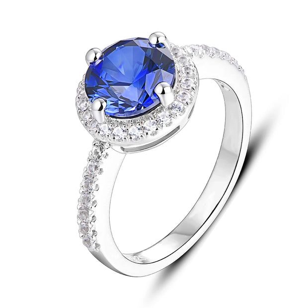 2.3 CT Round Cut Created Diaspore Ring.