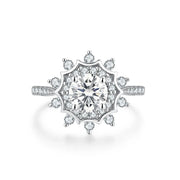 1 CT VVS1 D Color Moissanite Promise Ring.
