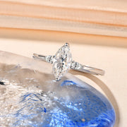 Marquise 1CT Moissanite Ring | 925 Sterling Silver.