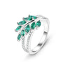 VVS1 D Color Lab Grown Emerald Ring | S925.