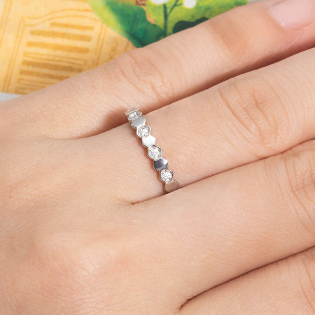 GK Moissanites 1.5mm D Color Moissanite Ring