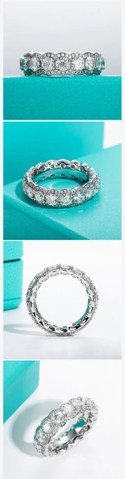GK Moissanites 4mm D Color Moissanite Wedding Band Ring