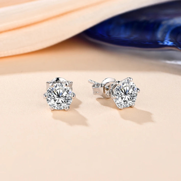 VVS1 3.0 Carat Moissanite Stud Earrings | S925.