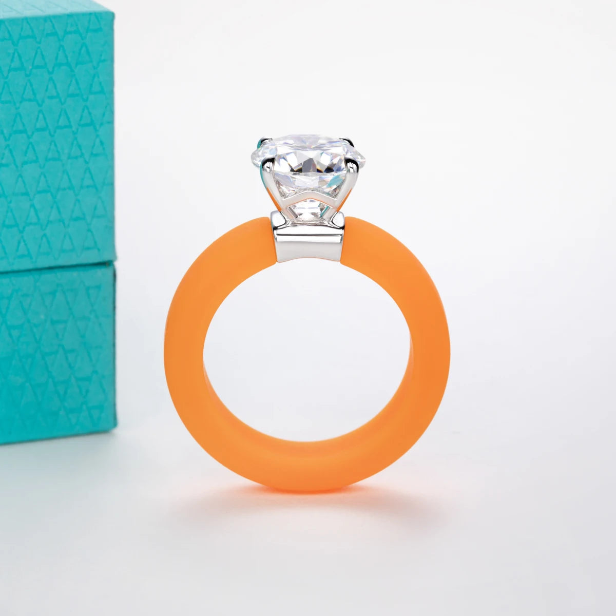 3.5 CT Round Moissanite Silicone Ring