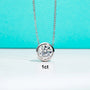 D Color Moissanite Bezel Stud Earrings & Pendant Necklace Jewelry Set.