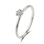 0.2CT 18K White Gold Plated Moissanite Promise Ring.