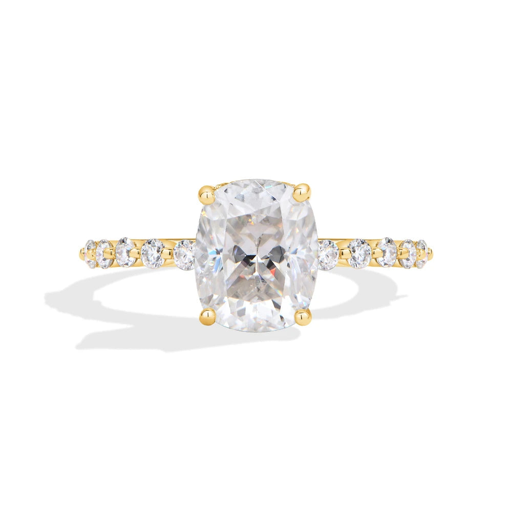 3 CT Snowflake Halo Oval Cut Moissanite Ring