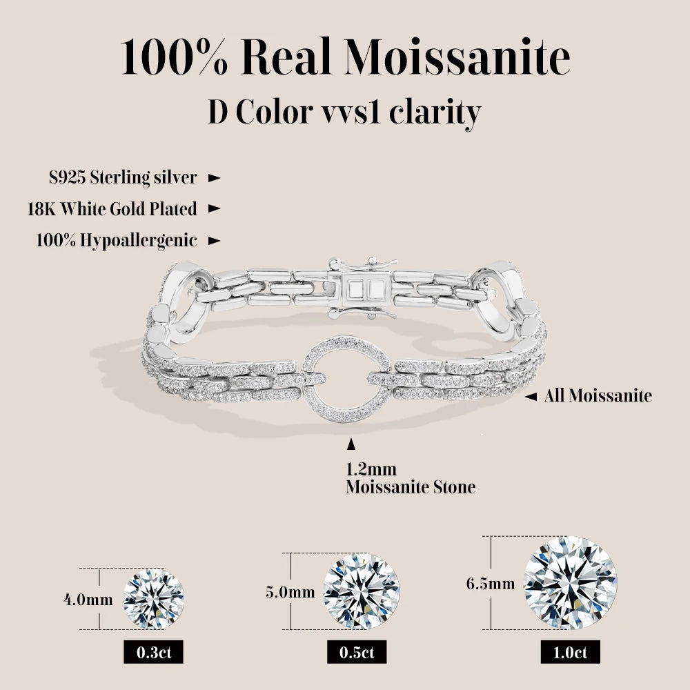 1.2 MM Luxury Full Moissanite Bracelet