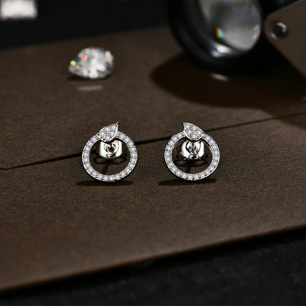 1.0-1.1 MM Brilliant Cut Moissanite Stud Earrings | S925.