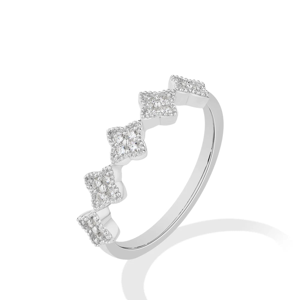 D VVS1 Classic Round Cut Moissanite Wedding Ring