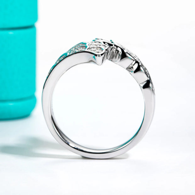 GK Moissanites Angel Wings Wedding Bands