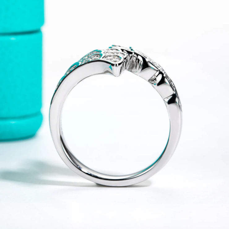 GK Moissanites Angel Wings Wedding Bands