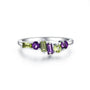 VVS 1 Natural Amethyst Peridot Ring | S925.