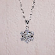 1 Carat Moissanite Flower Heart Pendant Necklace.