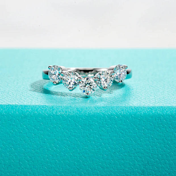GK Moissanites 4mm 1.5cttw D Color Moissanite Wedding Band