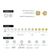 D VVS1 Color Stud Earrings For Women.