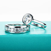GK Moissanites D Color Moissanite Couple Rings