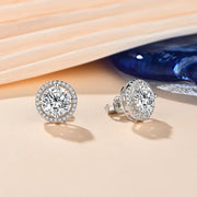 3.0CT VVS1 D Color Round Cut Moissanite Stud Earrings.