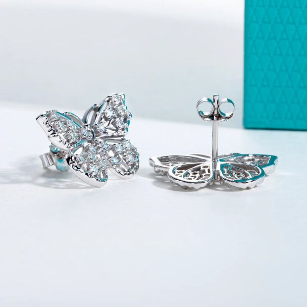 1.6 MM Moissanite Butterfly Stud Earring