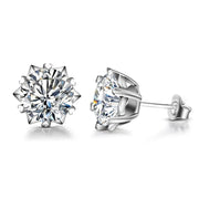 1.0-3.0 CT VVS1 D Color Moissanite Stud Earrings | S925.