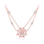 2.0MM Spider Web Design Moissanite Pendant Necklace | S925.