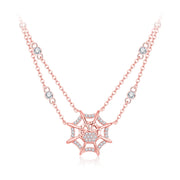 2.0MM Spider Web Design Moissanite Pendant Necklace | S925.