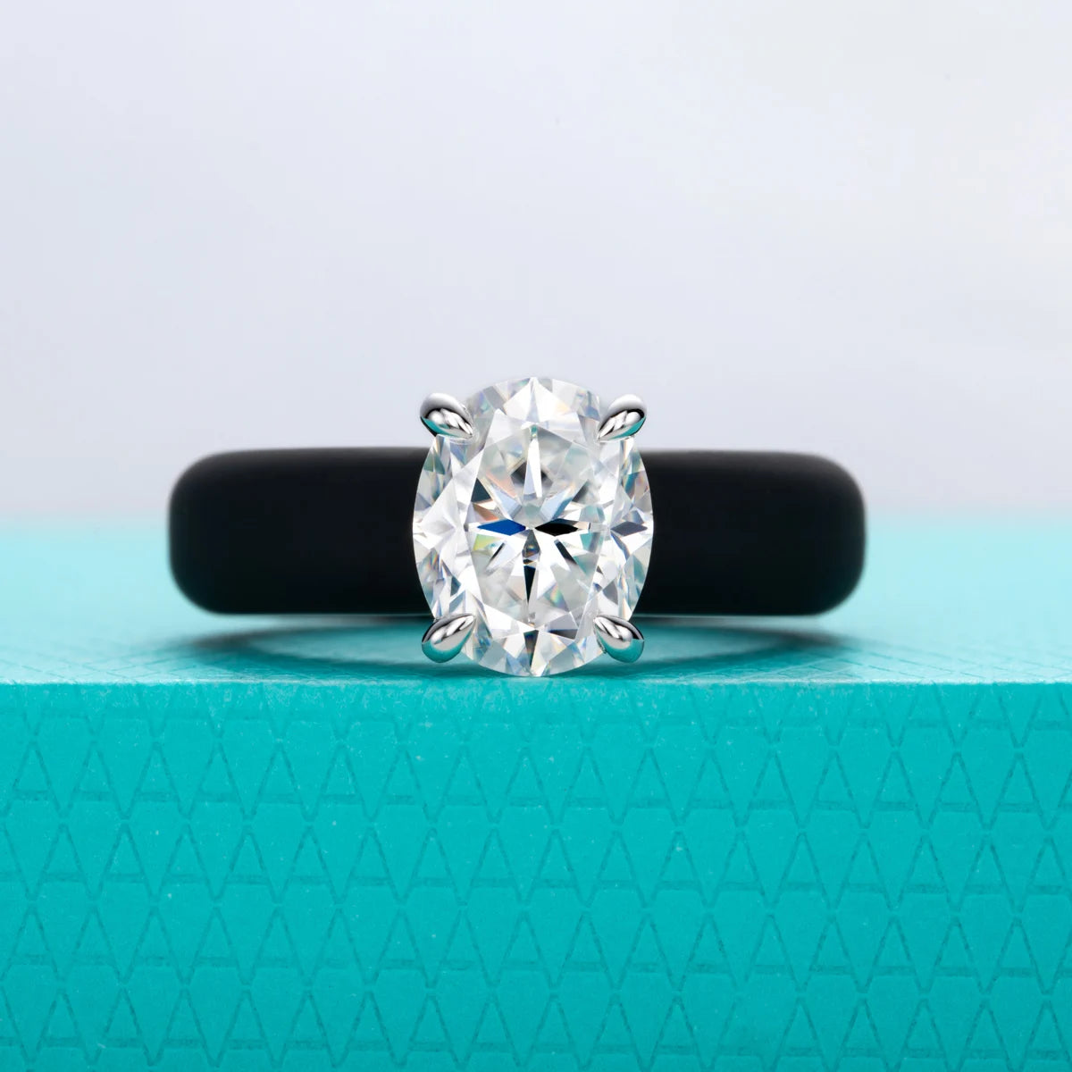 3 CT Oval Cut Moissanite Silicone Ring