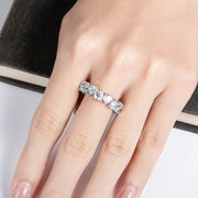 GK Moissanites 5mm Heart Cut D Color Moissanite Eternity Band