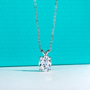 VVS1 D Color Oval Cut Moissanite Pendant Necklace