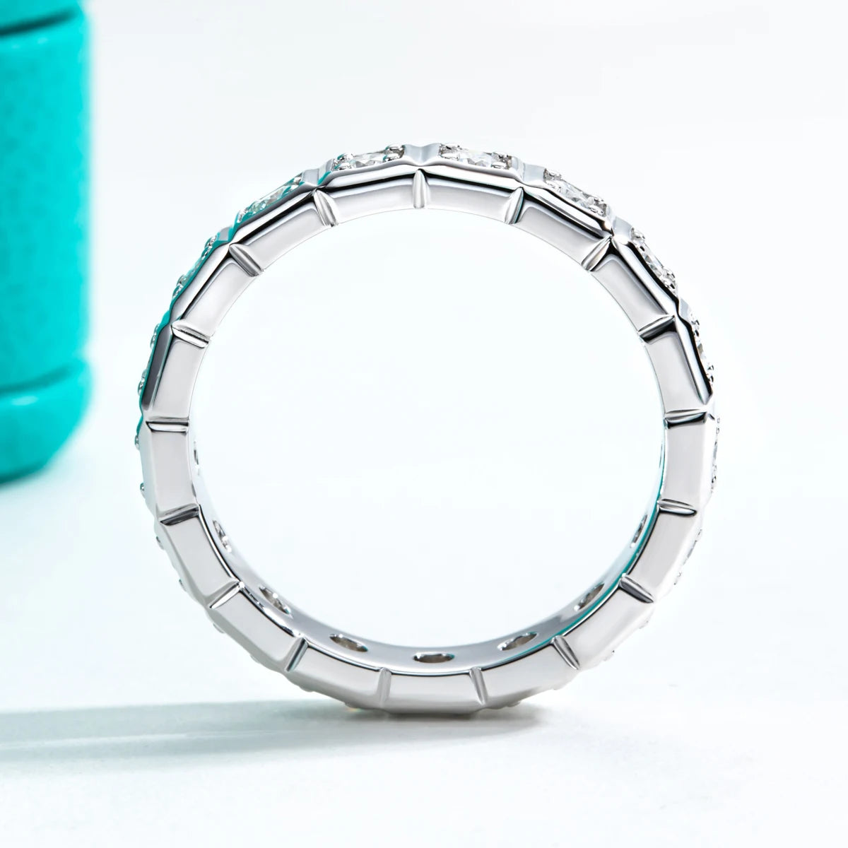 2.2 MM Princess Cut Eternity Moissanite Band